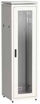 ITK Шкаф сетевой напольный 19" LINEA N 38U 600х800мм стеклянная передняя дверь, задняя металлическая серый LN35-38U68-GM IEK