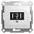 Розетка 2xUSB GLOSSA, белый GSL000132 Schneider Electric
