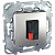 Аудио-розетка UNICA TOP, алюминий MGU5.486.30ZD Schneider Electric