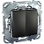 Переключатель 2-клавишный UNICA TOP, скрытый монтаж, графит MGU5.213.12ZD Schneider Electric