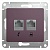 Розетка 2xRJ11+RJ45 Cat.5 GLOSSA, сиреневый туман GSL001485 Schneider Electric