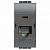 Розетка компьютерная 1xRJ45 Cat.6 LIVING LIGHT, антрацит L4262C6 Bticino
