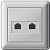 Розетка компьютерная 2xRJ45 Cat.5 W59, белый RSI-251KK5E-18 Schneider Electric