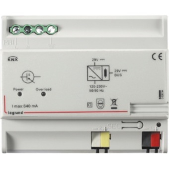 KNX. Системный блок питания 640мА. DIN 6 модулей. 002694 Legrand