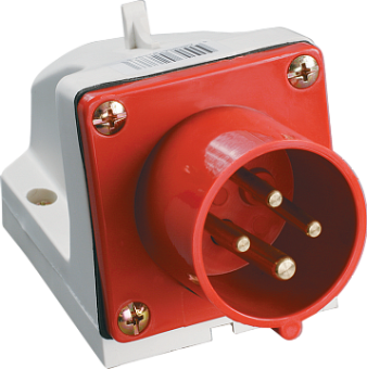 Вилка стационарная 3Р+РЕ 16А 380В IP44 PSR52-016-4 IEK