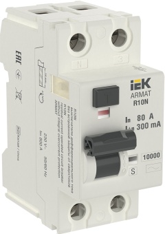 ARMAT Выключатель дифференциального тока R10N 2P 80А 300мА тип AC-S AR-R10N-2-080CS300 IEK