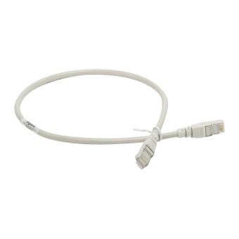 Шнур коммутационный RJ 45 - категория 5е - F/UTP - PVC - экранированный - 0,5 м - серый 051814 Legrand