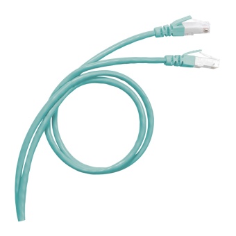 Шнур коммутационный RJ 45 - категория 8 - S/FTP - LSZH - экранированный - 0,5 м - цвет морской волны 033701 Legrand