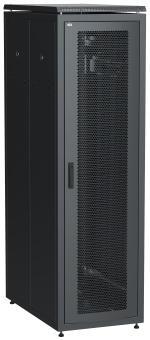 ITK LINEA N Шкаф напольный сетевой 19" 33U 800х1000мм перфорированная передняя дверь задняя перфорированная черный LN05-33U81-PP IEK