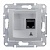 Розетка компьютерная 1xRJ45 Cat.5 SEDNA, алюминий SDN4500160 Schneider Electric