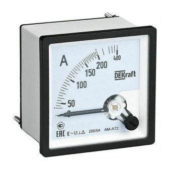 Амперметр аналоговый 75/5А AC 96х96мм КТ 1,5 трансф. подкл. 50227DEK DEKraft