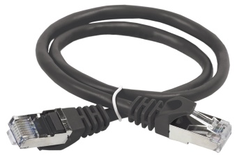 ITK Коммутационный шнур (патч-корд) кат.5E FTP 5м черный PC09-C5EF-5M IEK
