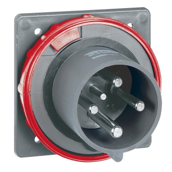 Встраиваемая вилка Hypra - IP 66/67-55 - 3К+Н+3 - 63 А - пластик 059478 Legrand