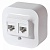 Розетка 2xRJ11+RJ45 Cat.5 QUTEO, белый 782221 Legrand