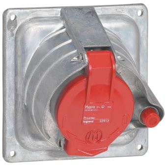 Встраиваемая розетка Hypra Prisinter - IP 44/55 - 3К+З - 32 А - металл 052913 Legrand
