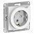Розетка ATLASDESIGN, скрытый монтаж, с заземлением, со шторками, белый ATN000147 Schneider Electric
