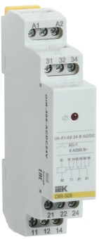 Реле промежуточное модульное OIR 3 контакта 8А 24В AC/DC OIR-308-ACDC24V IEK