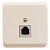 Розетка телефонная 1xRJ11 ЭТЮД, кремовый TELA-001K Schneider Electric