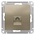 Розетка телефонная 1xRJ11 ATLASDESIGN, шампань ATN000581 Schneider Electric