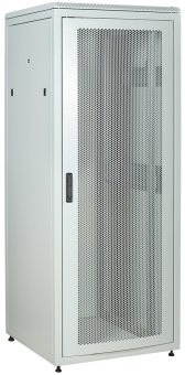 ITK Шкаф сетевой напольный 19" LINEA N 47U 800х800мм перфорированная передняя дверь, задняя металлическая серый LN35-47U88-PM IEK