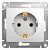 Розетка GLOSSA, скрытый монтаж, с заземлением, белый GSL000143 Schneider Electric