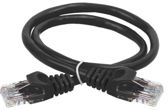 ITK Коммутационный шнур (патч-корд) кат.5E UTP 1м черный PC09-C5EU-1M IEK