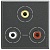 Розетка 3RCA AXOLUTE, антрацит HS4283 Bticino