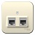 Розетка компьютерная 2xRJ45 Cat.5 BLANCA, молочгый BLNIA045452 Schneider Electric