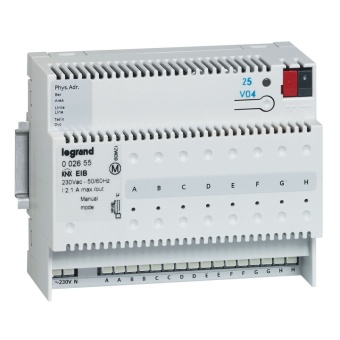 KNX. Интерфейс сухих контактов 8-канальный.DIN 6 модулей. 002655 Legrand