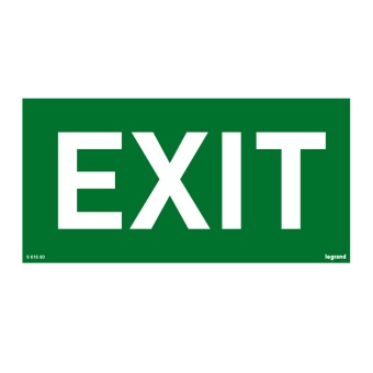 Самоклеящаяся информационная табличка 100х200 мм "EXIT" 661680 Legrand