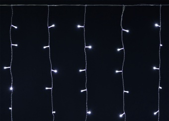 LIGHTING Гирлянда бахрома 4,5х0,7м 200 светодиодов белый свет IP44 прозрачный шнур 3м 230В транзит LGDU301-2-200-L3-T-S-44 IEK