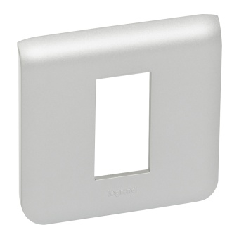 Рамка пластиковая Mosaic 1 модуль 1 пост Алюминий 079311 Legrand