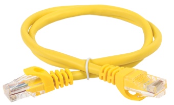 ITK Коммутационный шнур (патч-корд) кат.6 UTP PVC 5м желтый PC05-C6U-5M IEK