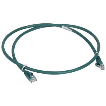 Шнур коммутационный RJ 45 - категория 6 - U/UTP - LSZH - неэкранированный - 5 м - зеленый 051861 Legrand
