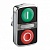 Головка кнопки двойная с маркировкой + LED ZB4BW7L37417 Schneider Electric