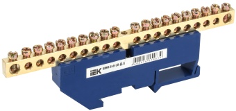 Шина N "ноль" на DIN-изоляторе ШНИ-6х9-20-Д-С YNN10-69-20D-K07 IEK