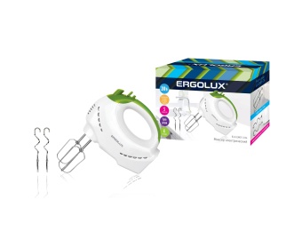 Миксер ручной ELX-EM01-C34 200Вт 220-240В бело-салат. 13442 Ergolux