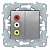 Розетка 3RCA UNICA NEW, алюминий NU543130 Schneider Electric
