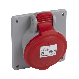 Розетка встраиваемая наклонная - 16А - 3К+З - 460 В - IP 44 555190 Legrand
