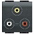 Розетка 3RCA LIVING LIGHT, антрацит L4283 Bticino