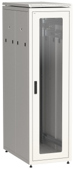 ITK LINEA N Шкаф напольный сетевой 19" 38U 800х1000мм стеклянная передняя дверь задняя металлическая серый LN35-38U81-GM IEK