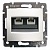 Розетка телефонная 2xRJ11 VALENA CLASSIC, алюминий 770139 Legrand
