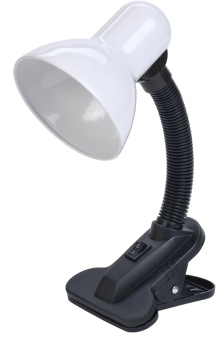 LIGHTING Светильник настольный 1001 на прищепке Е27 белый LNNL1-1001-2-VV-40-K01 IEK