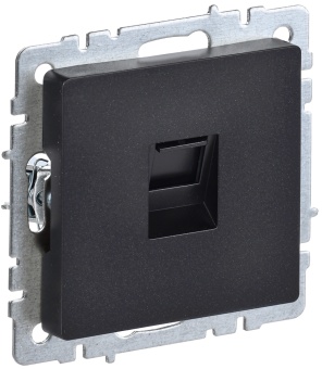 BRITE Розетка компьютерная RJ45 кат.5E РК10-БрЧ черный BR-K10-1-K02 IEK