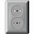 Розетка двухместная W59, скрытый монтаж, со шторками, шампань RS16-254-48 Schneider Electric