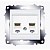 Розетка телефонная 2xRJ11 COSMO, белый 619-010200-222 ABB