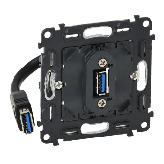 Valena IN'MATIC.Розетка USB 3.0 с подключенным кабелем 15см и разьемом. 753082 Legrand