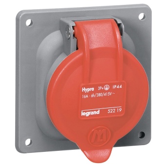 Встраиваемая розетка Hypra - IP 44 - 2К+З - 32 А - пластик 052918 Legrand