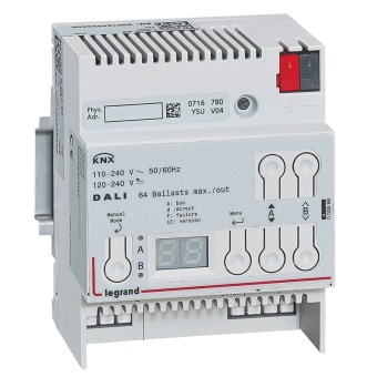 KNX контроллер DALI 64 балласта/8 групп. DIN 6 модулей 002698 Legrand