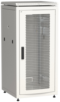 ITK Шкаф сетевой напольный 19" LINEA N 24U 600х600мм перфорированная передняя дверь серый LN35-24U66-P IEK